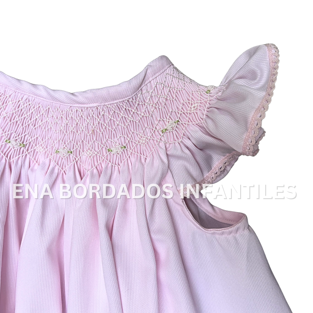 Bishop piqué rosado pálido 3 años