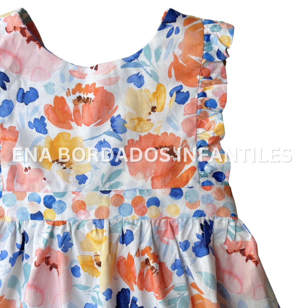 Vestido flores tirantes espalda
