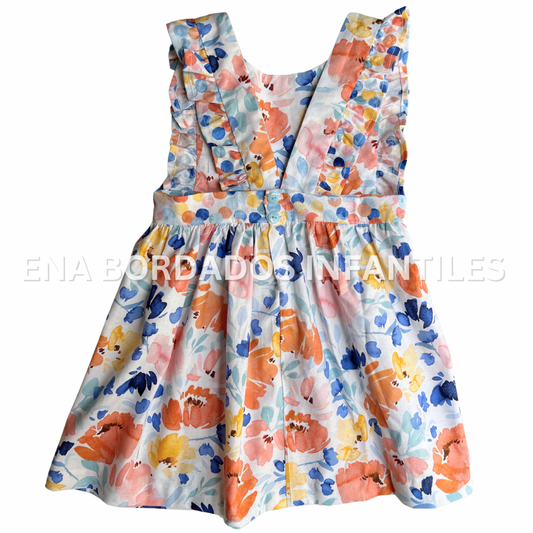 Vestido flores tirantes espalda