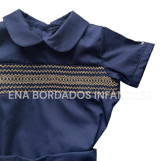 Trajecito pique azul panal dorado