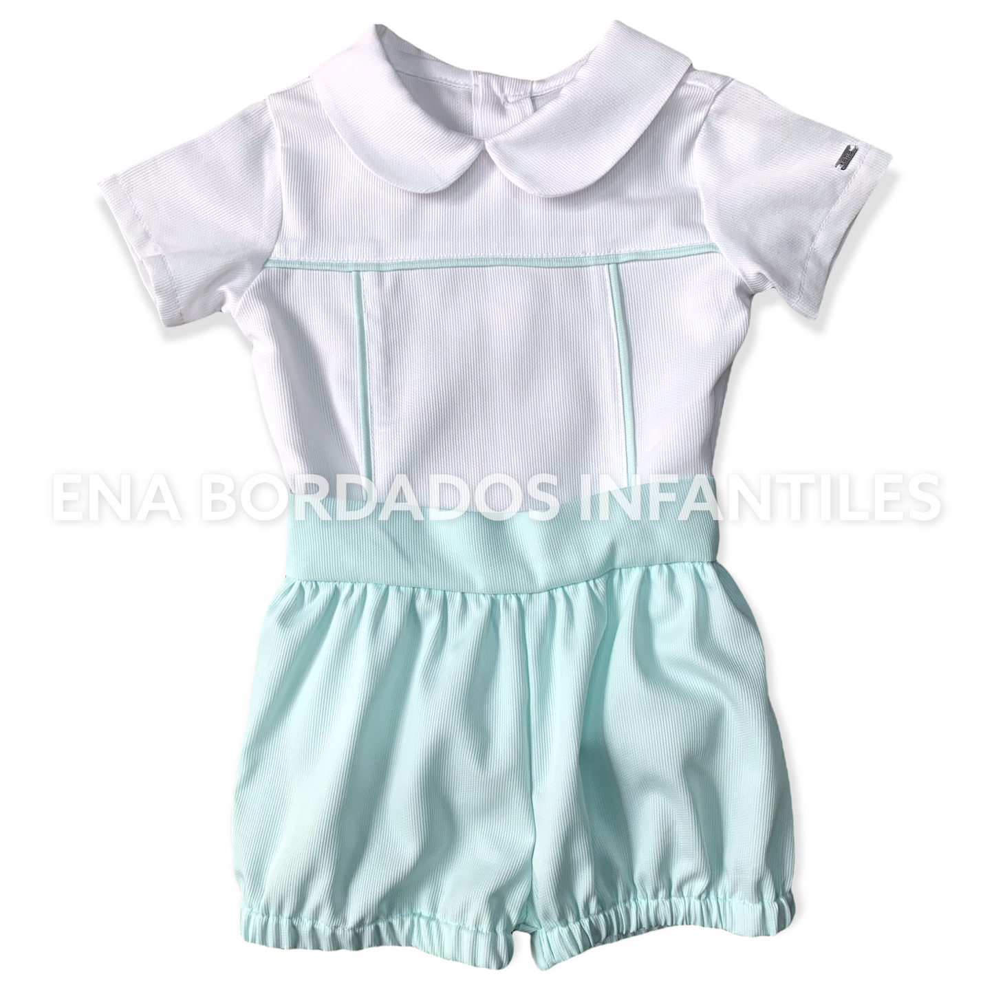 Trajecito piqué verde menta