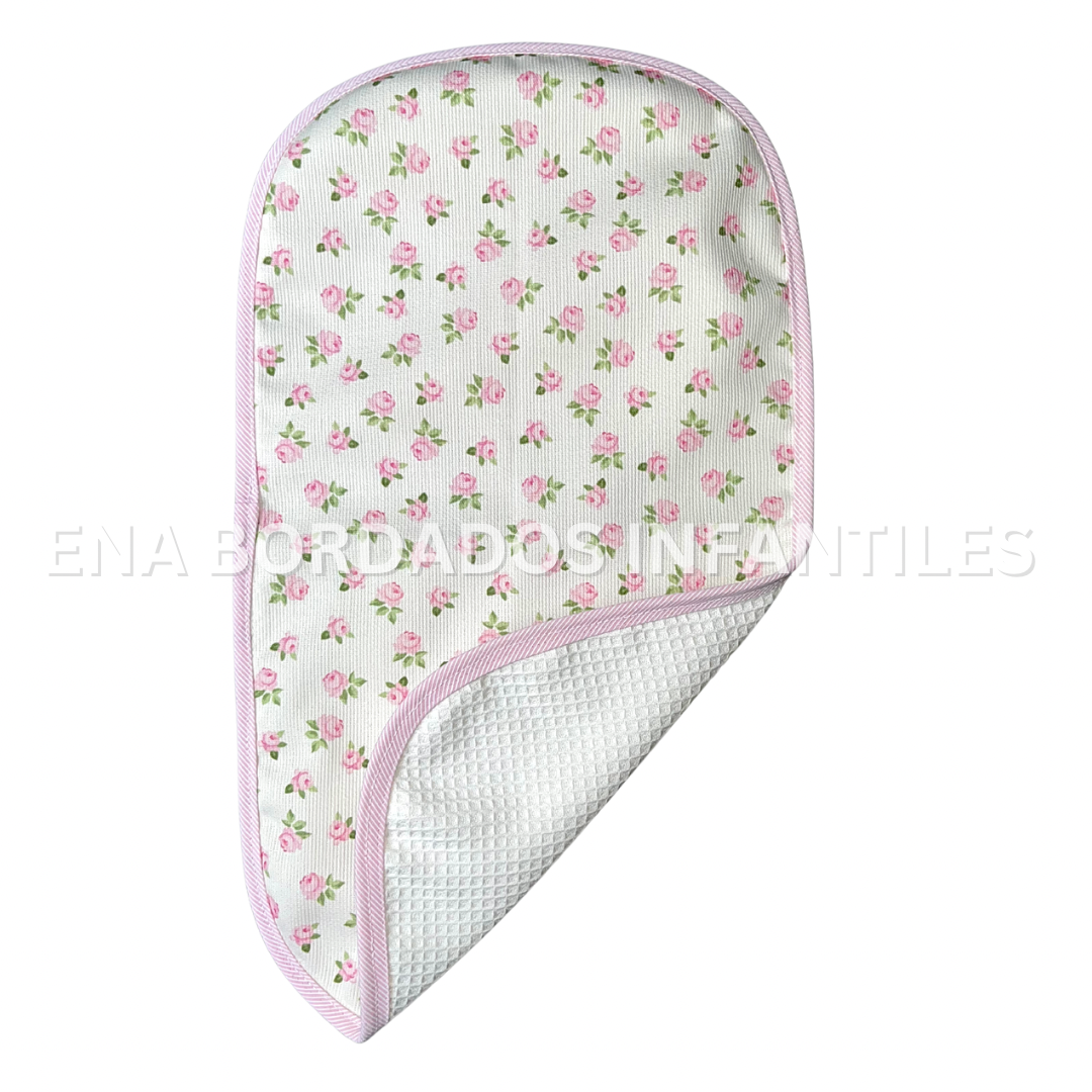 Saca Aire piqué rosas rosada