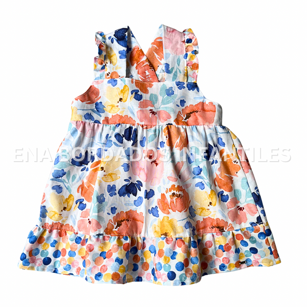 Vestido tirantes flores 12 meses