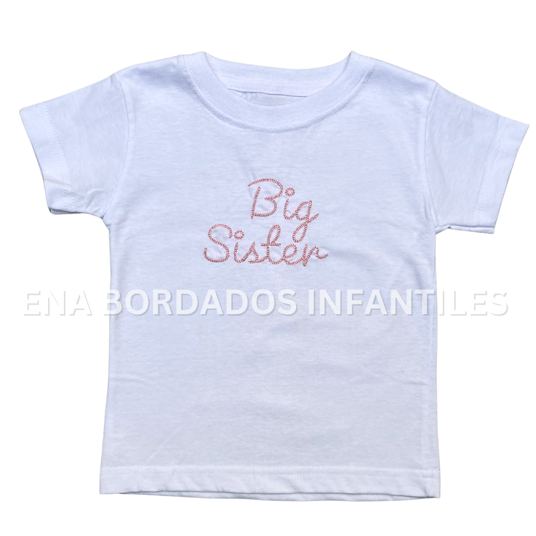 Camiseta bordada Big Sister