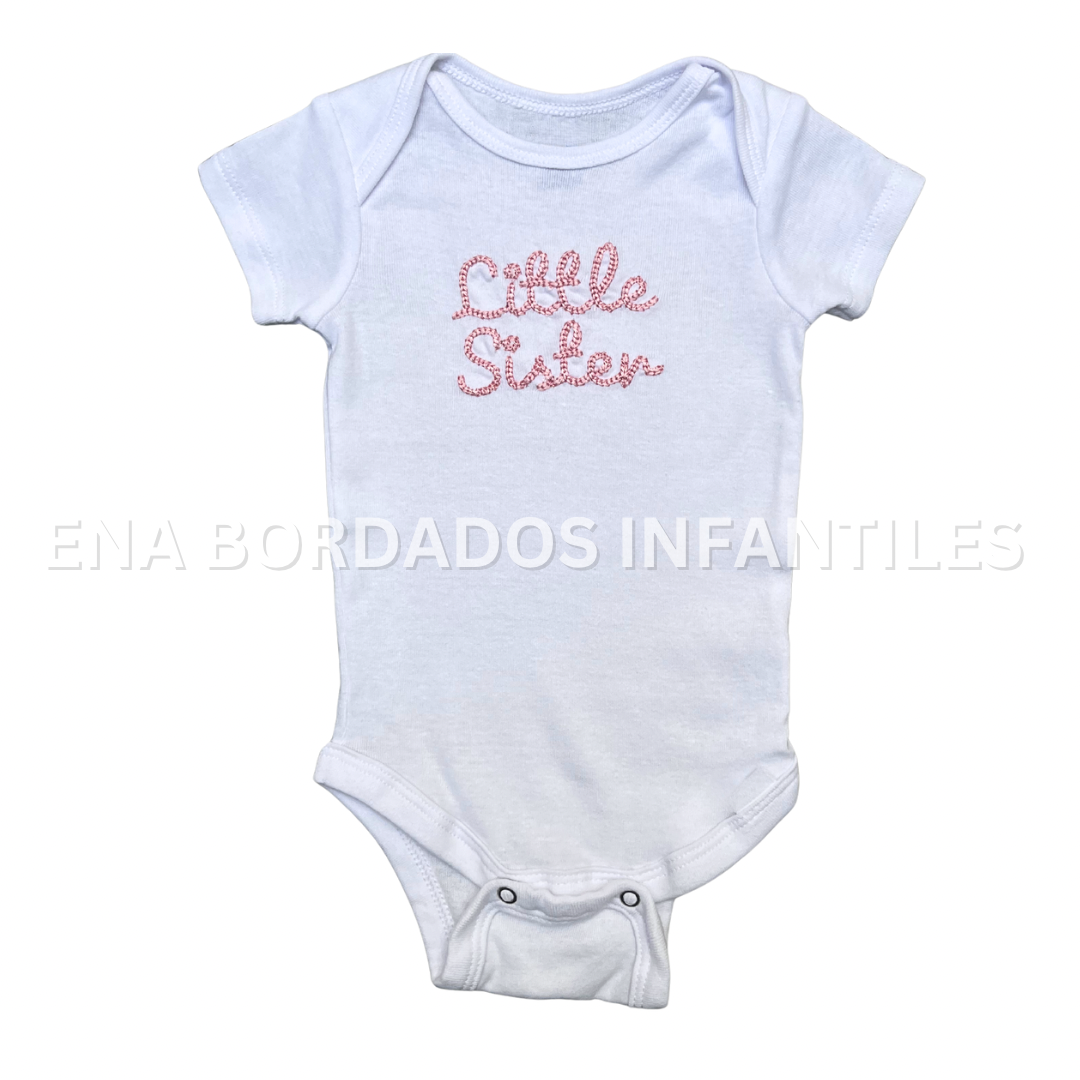 Mameluco bordado little sister