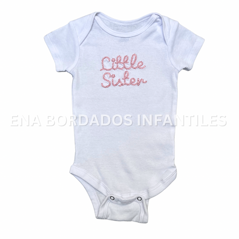 Mameluco bordado little sister