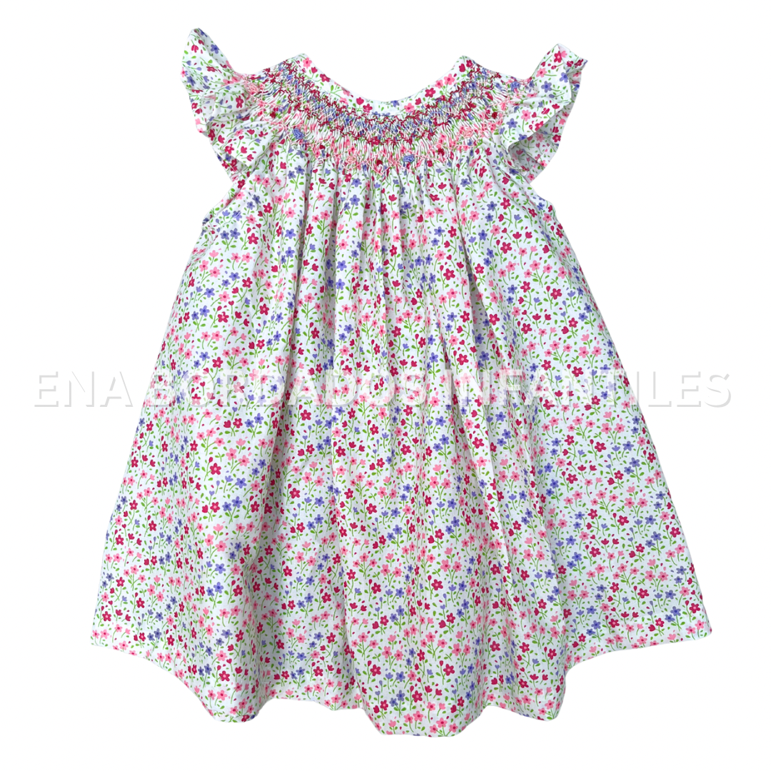 Bishop flores moradas y rosadas