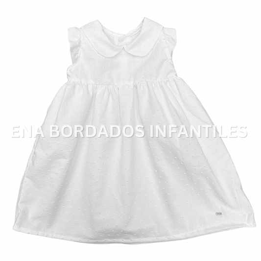 Vestido plumeti blanco 18 meses