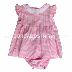 Batita con calzón seersucker rosado 18 meses