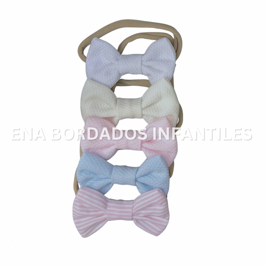 Cajita vinchas colores piqué español pastel