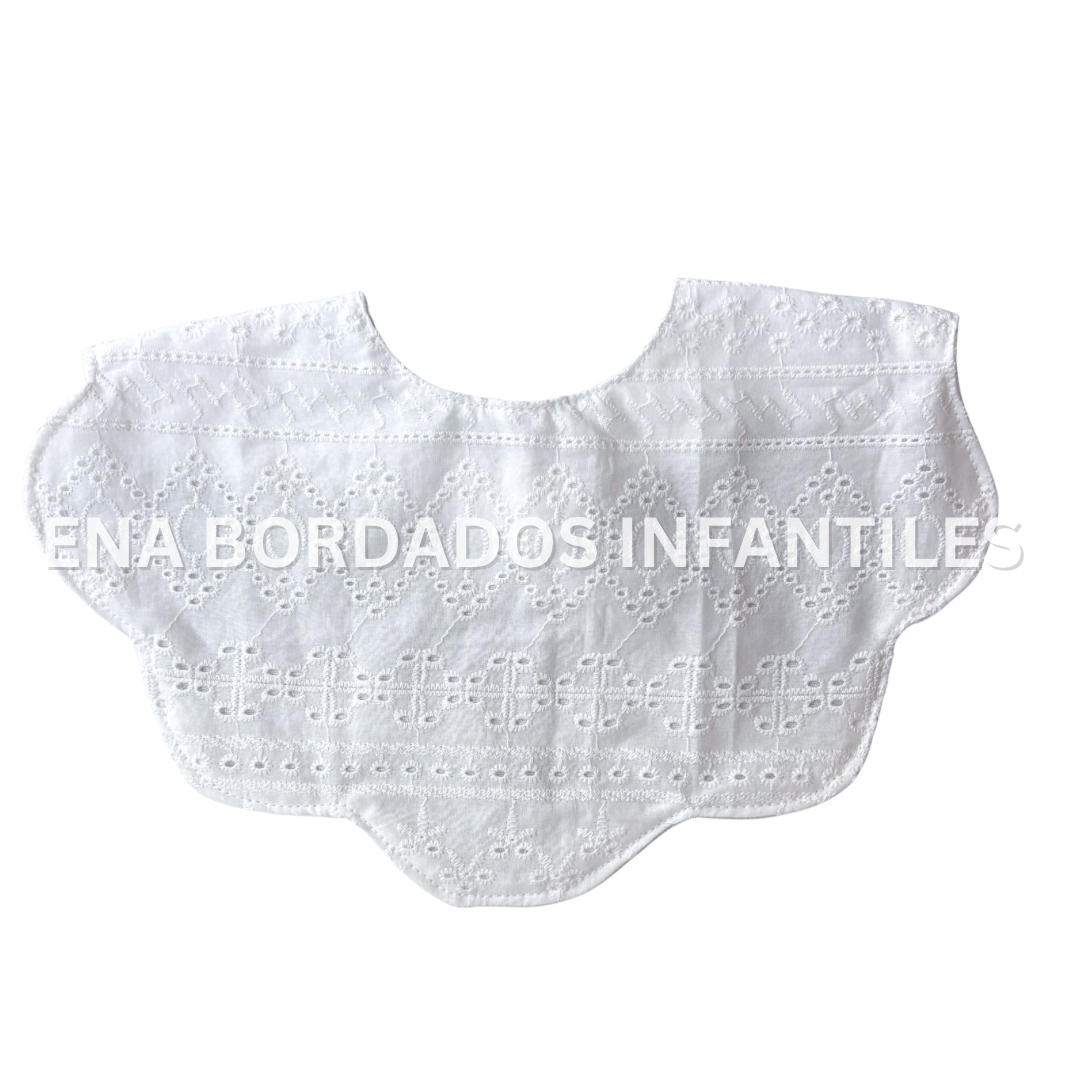 Babero bordado inglés blanco