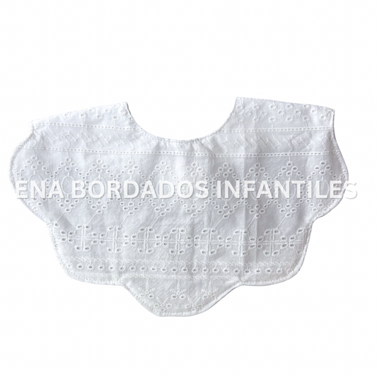 Babero bordado inglés blanco