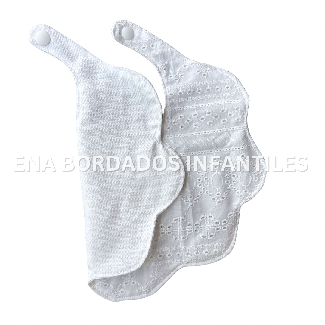 Babero bordado inglés blanco