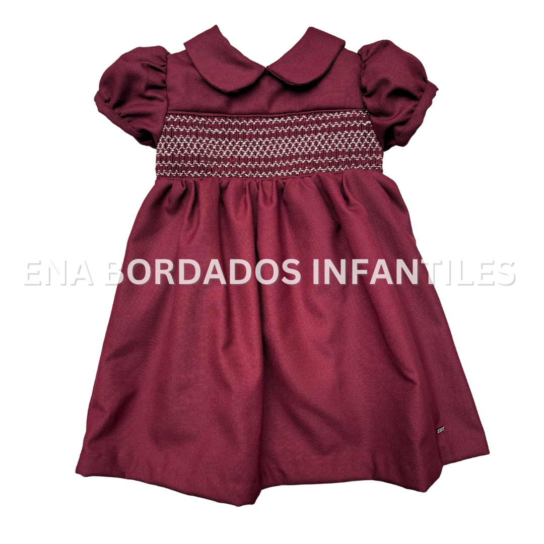 Vestido ocre con panal