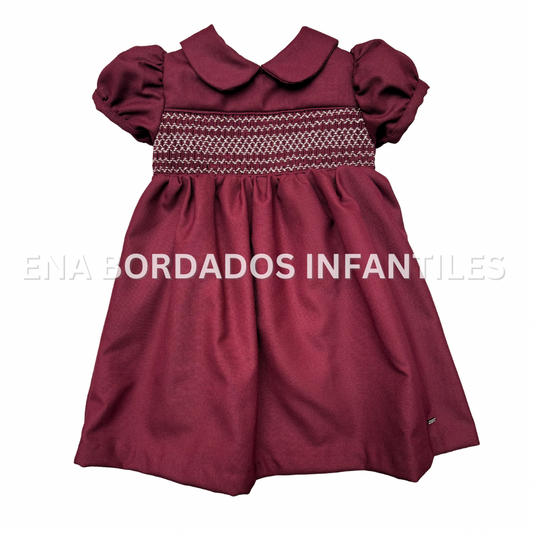 Vestido ocre con panal