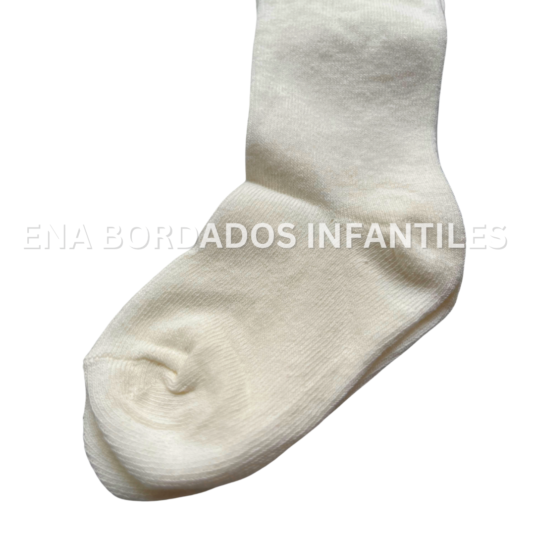 Medias de algodón color crema 2-4 años