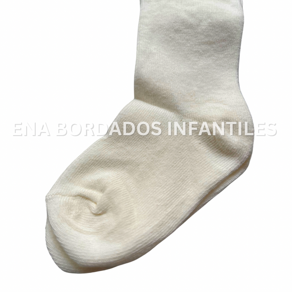 Medias de algodón color crema 2-4 años