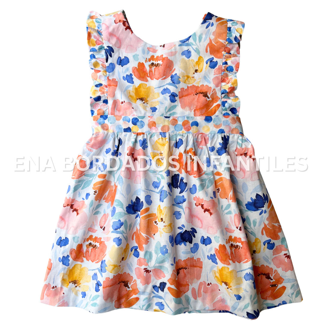 Vestido flores tirantes espalda