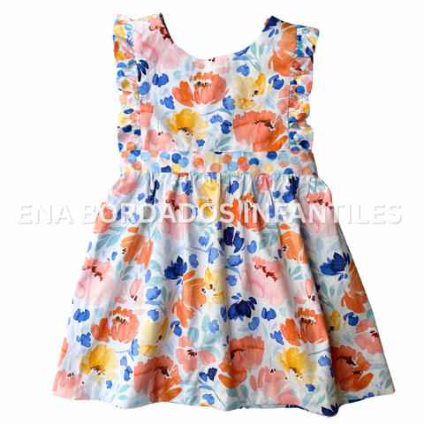 Vestido flores tirantes espalda