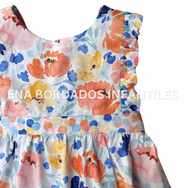 Vestido flores tirantes espalda