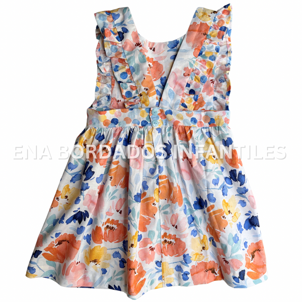 Vestido flores tirantes espalda