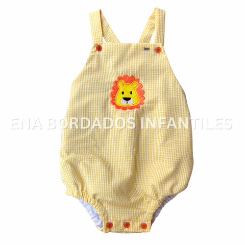 Mameluco seerscuker amarillo con león bordado