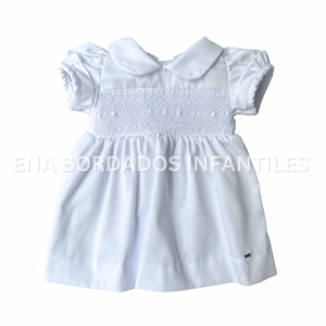 Vestido piqué blanco panal
