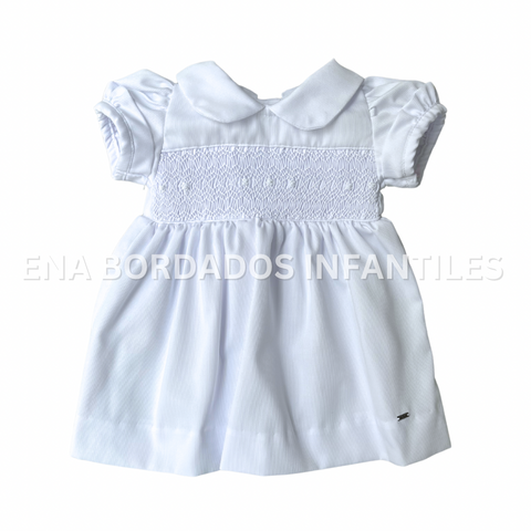 Vestido piqué blanco panal