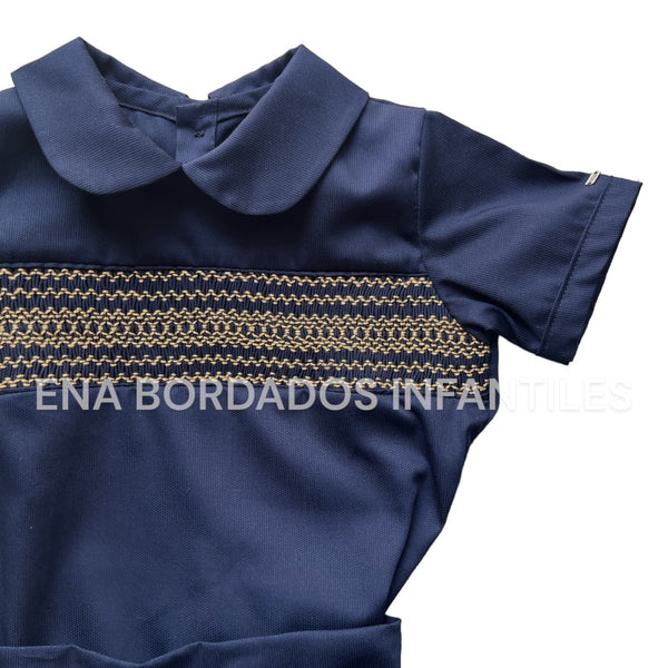 Trajecito pique azul panal dorado