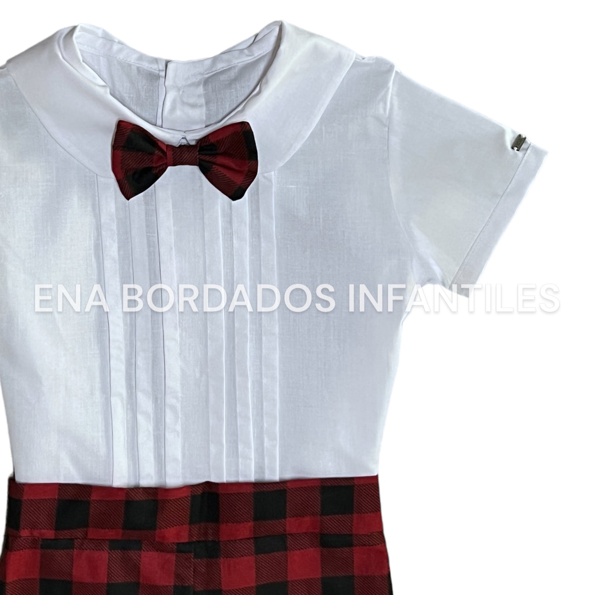 Trajecito short rojo con negro