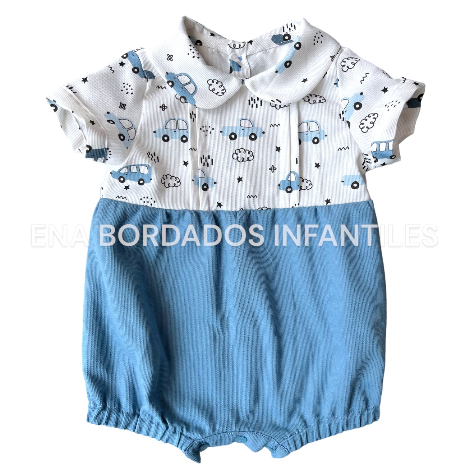 Mameluco piqué carritos 6 meses