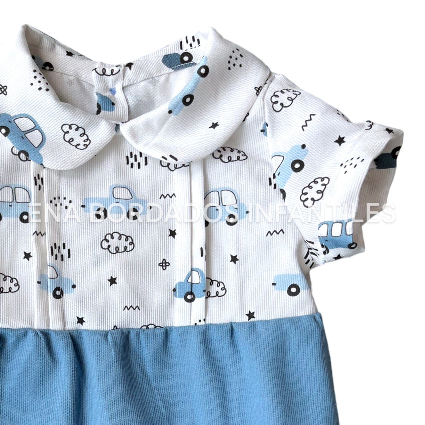 Mameluco piqué carritos 6 meses