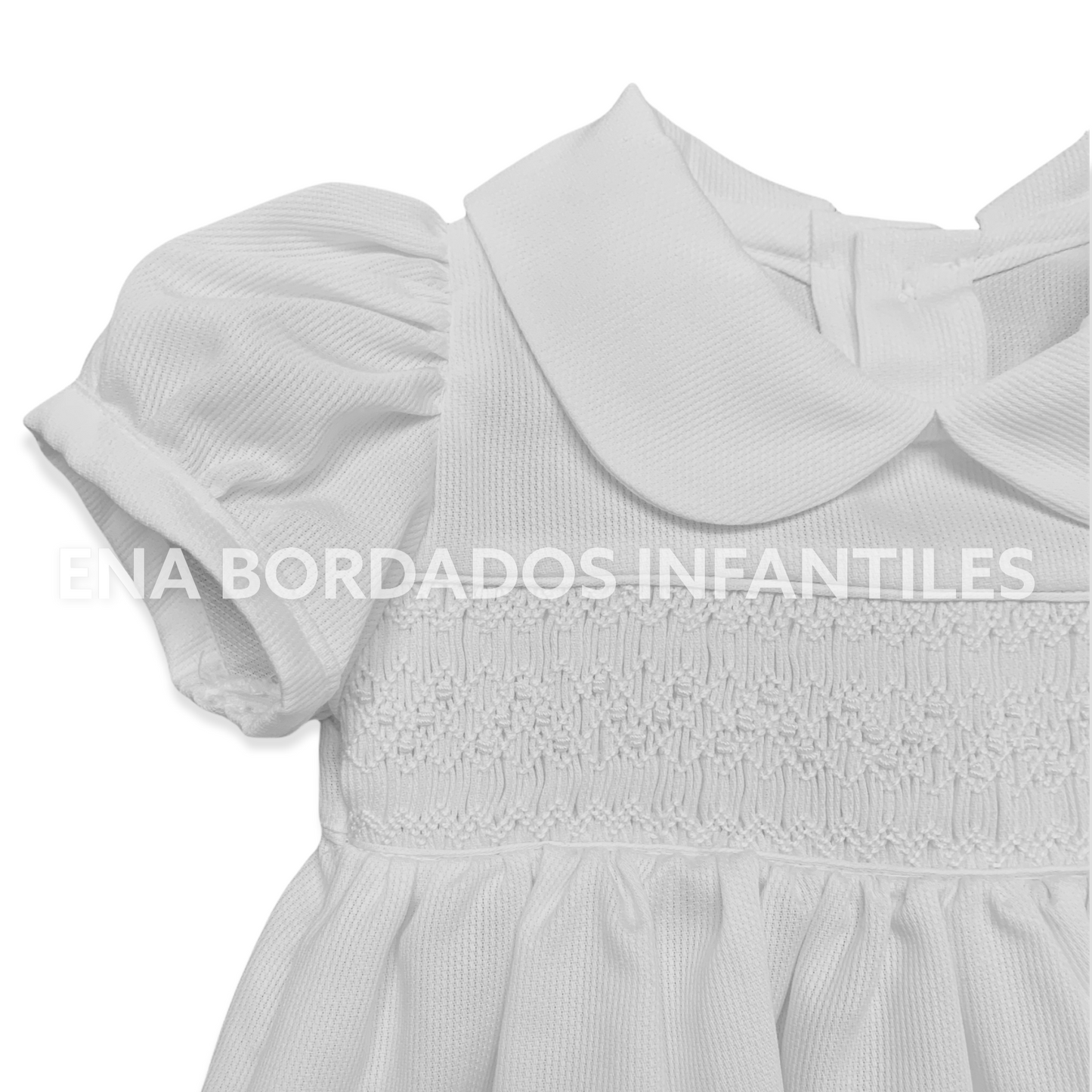 Vestido piqué blanco panal