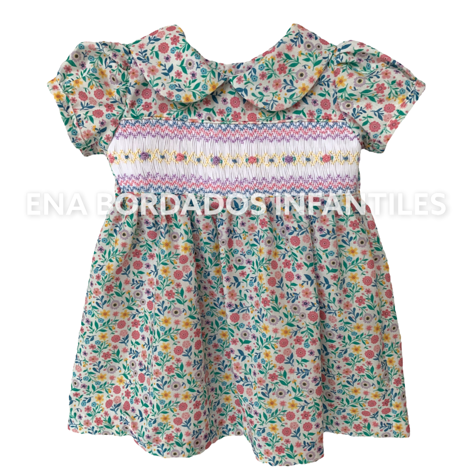 Vestido flores panal 3 meses