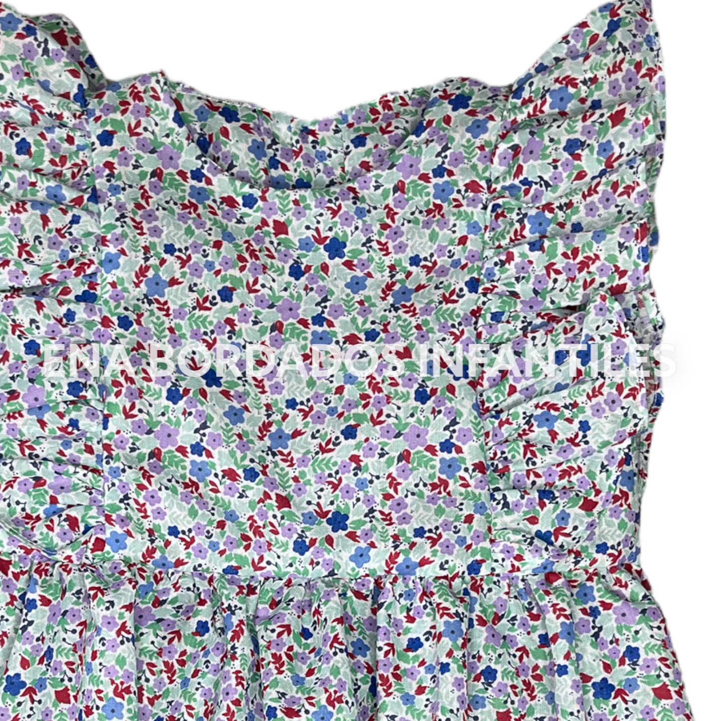 Vestido flores con volantes