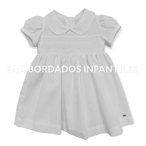 Vestido piqué blanco panal