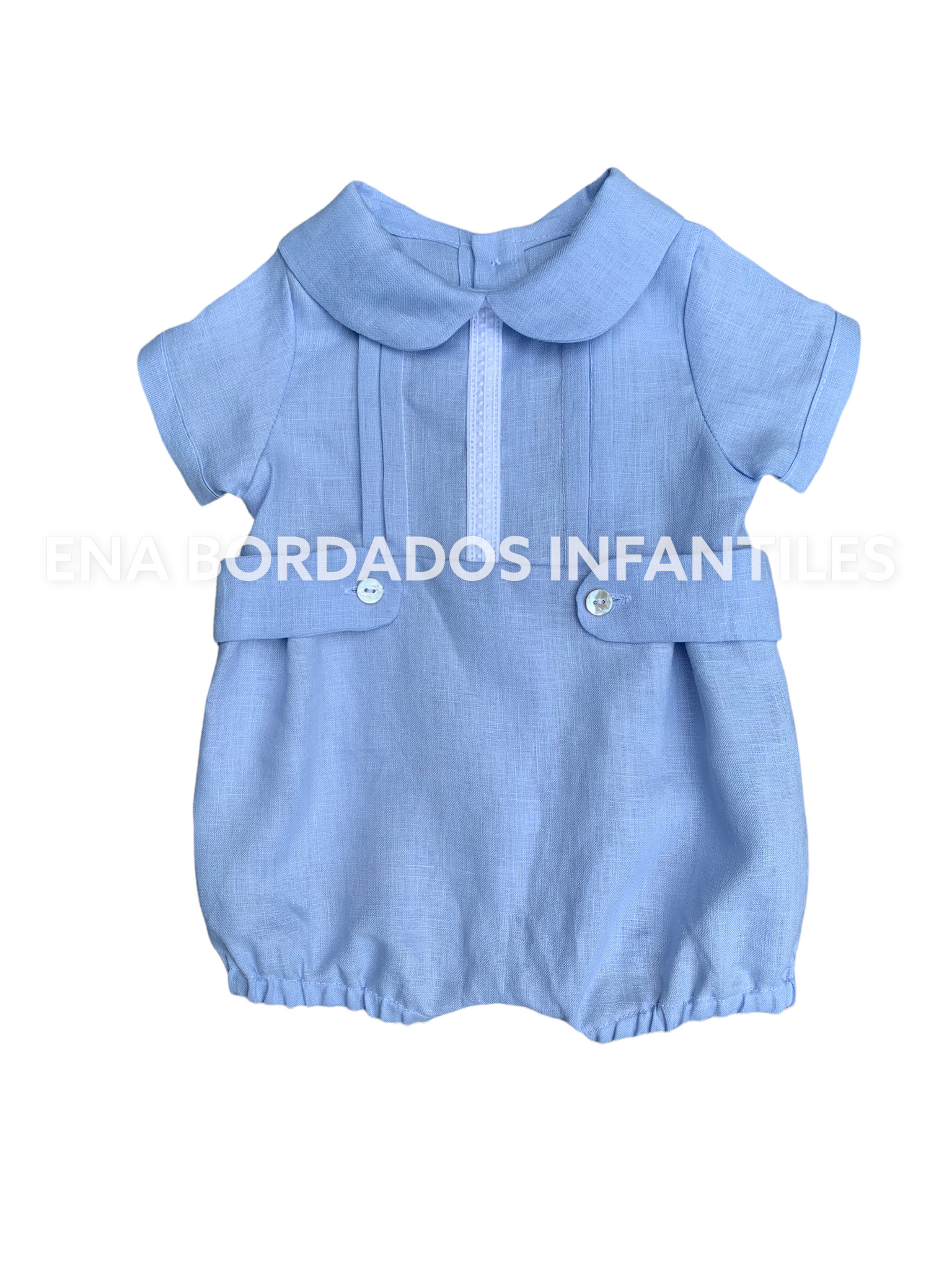 Mameluco lino azul claro 3 meses